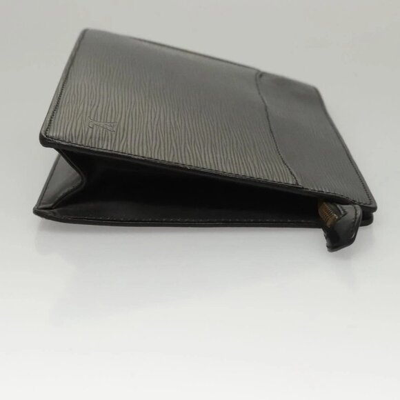LOUIS VUITTON Epi Pochette Homme Clutch Bag Black Noir - Picture 4 of 16